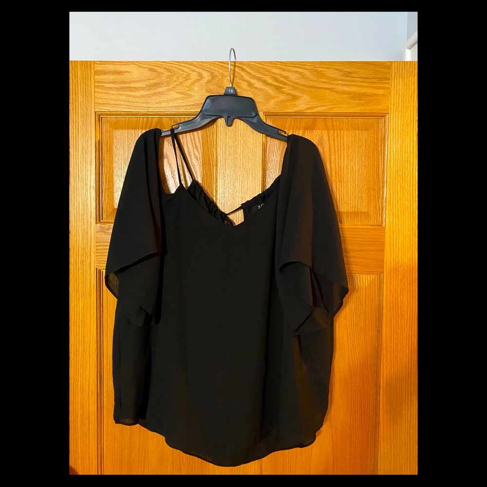 Black off the shoulder blouse